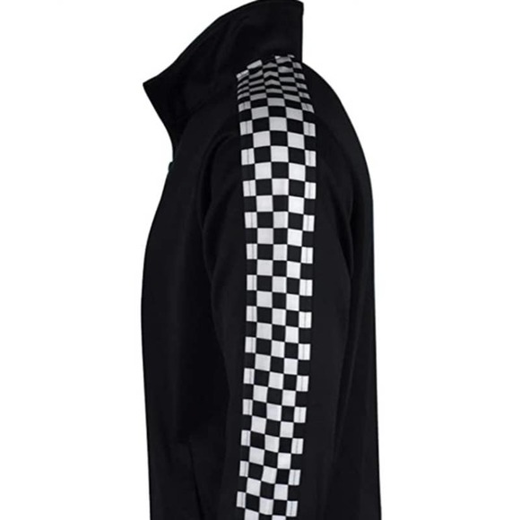 SCREENSHOT Men's Athletic Urban Hip-Hop Track Suit Black Checkered Jacket Large - Picture 9 of 15